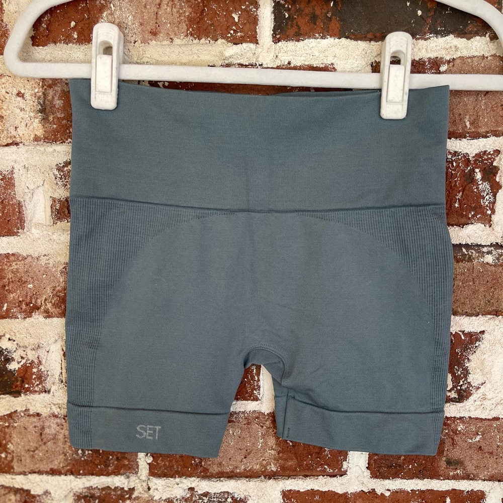SET Active Slate Blue Bike Shorts
